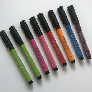 Faber-Castell PITT Artist Pens and Brush Pens- 8pcs